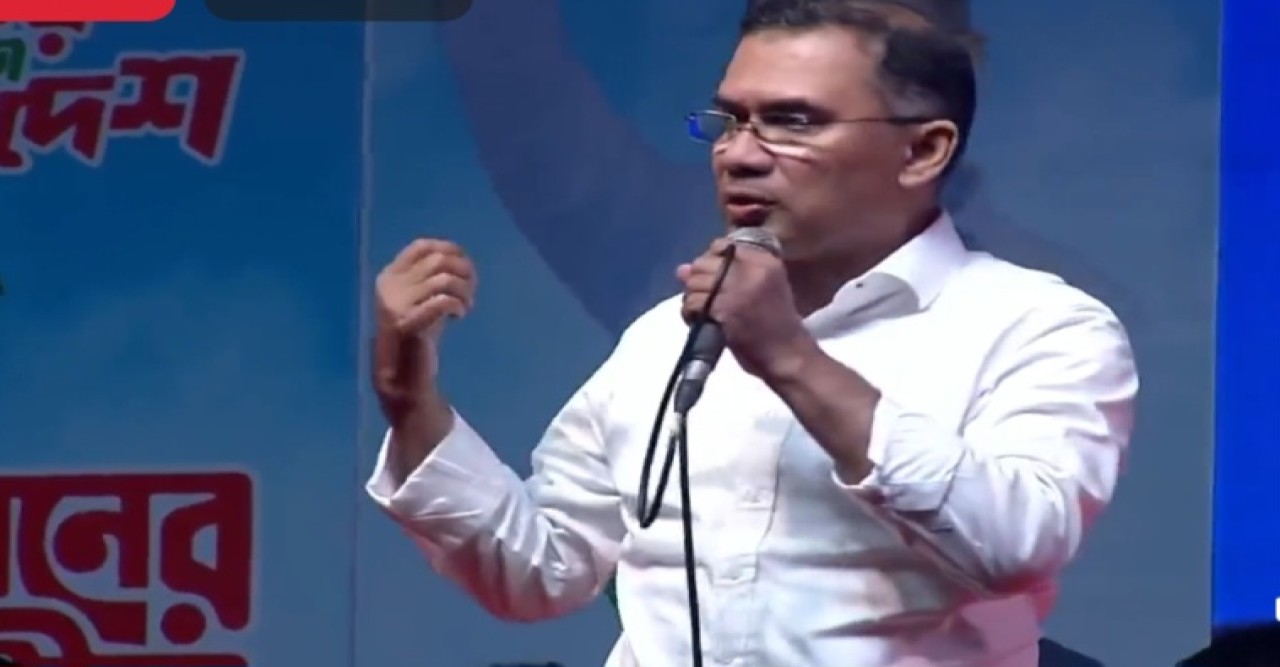 হুট করে প্লেনে চড়ে পালিয়ে যাওয়ার পরিকল্পনা আমাদের নেই: নওগাঁয় তারেক রহমান