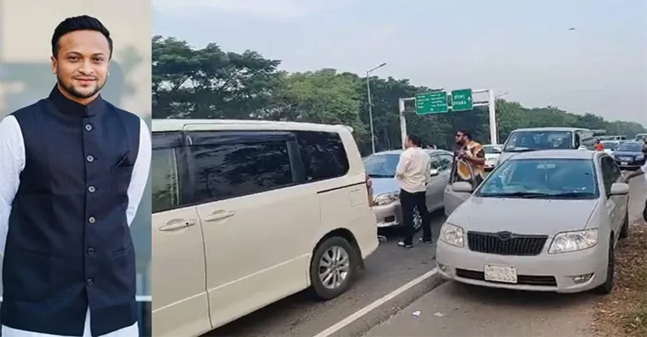 রাজনীতি বিশাল গাড়ি বহর নিয়ে মাগুরার পথে এমপি প্রার্থী সাকিব