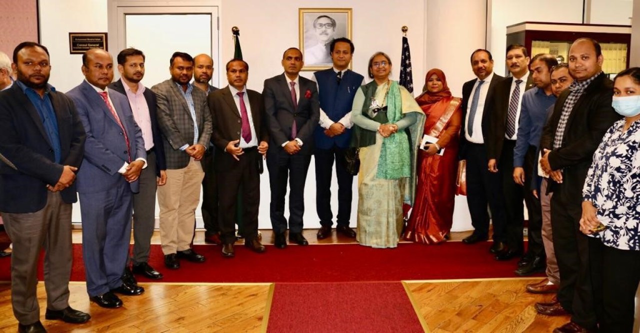 শিক্ষা মন্ত্রী ডা. দীপুমনি, এম.পি’র নিউইয়র্কস্থ বাংলাদেশ কনস্যুলেট জেনারেল পরিদর্শন