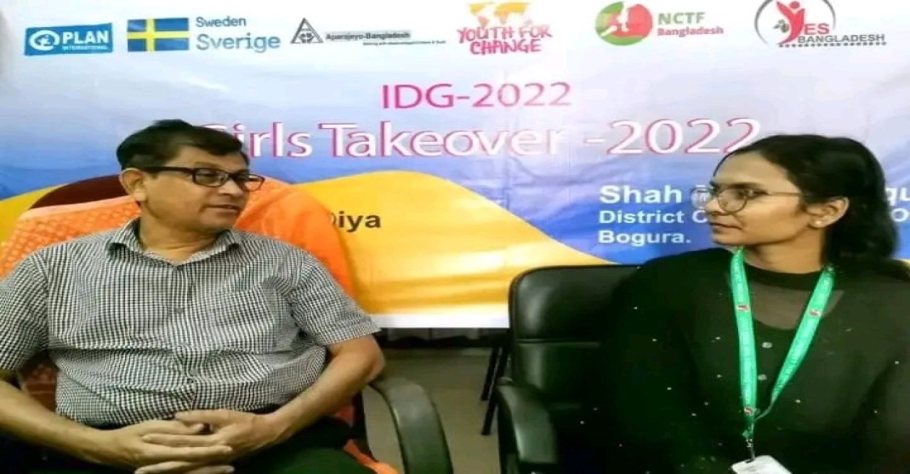 বগুড়ায় ১ ঘণ্টার ‘শিশু বিষয়ক কর্মকর্তা’ হলেন শিক্ষার্থী দিয়া