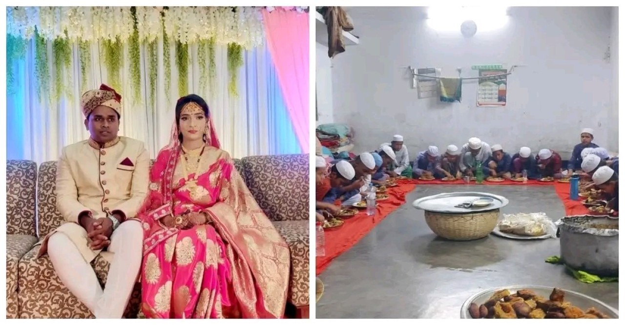 নিজের বিয়েতে এতিম শিশুদের নিয়ে ব্যতিক্রমী আয়োজন করলেন জয়পুরহাটের এ্যানি