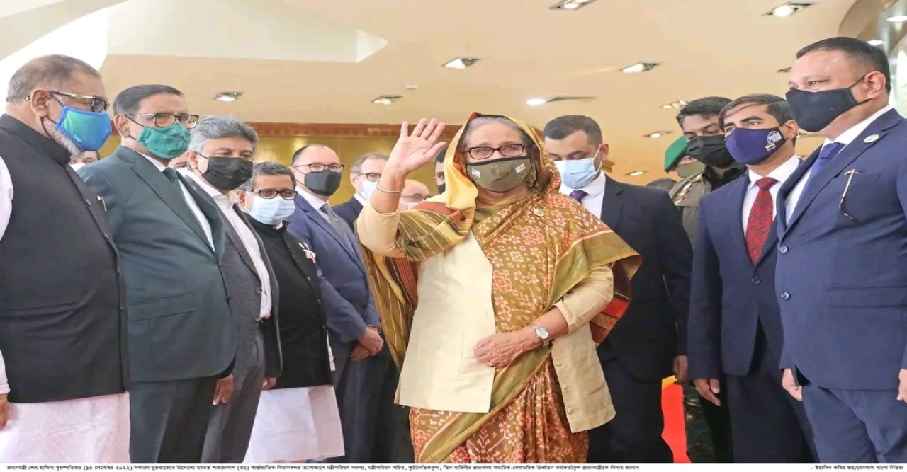 ইউএনজিএ ৭৭তম অধিবেশনে যোগ দিতে লন্ডনের উদ্দেশে প্রধানমন্ত্রীর ঢাকা ত্যাগ