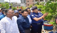 বগুড়া পুলিশ সুপার কার্যালয়ে ছাদবাগান: শোভা ছড়াচ্ছে সাড়ে ৩'শ গাছ