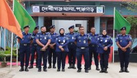 পঞ্চগড় জেলার দেবীগঞ্জ থানা পরিদর্শন করলেন পুলিশ সুপার - এস এম সিরাজুল হুদা