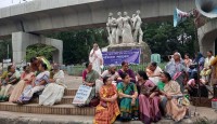 নারীর প্রতি সহিংসতার ঘটনায় বাংলাদেশ মহিলা পরিষদের উদ্যোগে প্রতিবাদ সমাবেশ