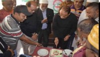 রংপুরে সময়ের আলোর প্রতিষ্ঠাবার্ষিকীতে কেক কাটলেন জিএম কাদের